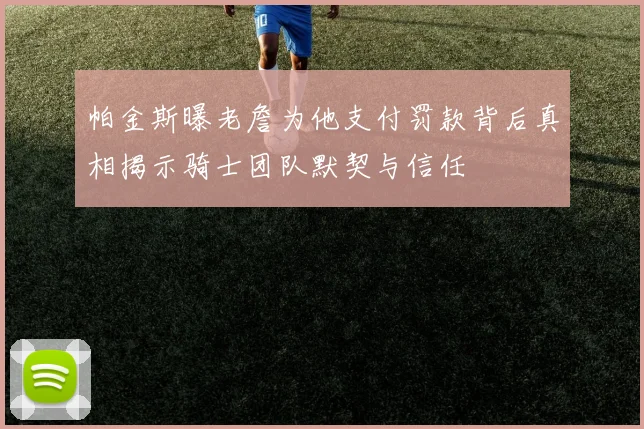 帕金斯曝老詹为他支付罚款背后真相揭示骑士团队默契与信任
